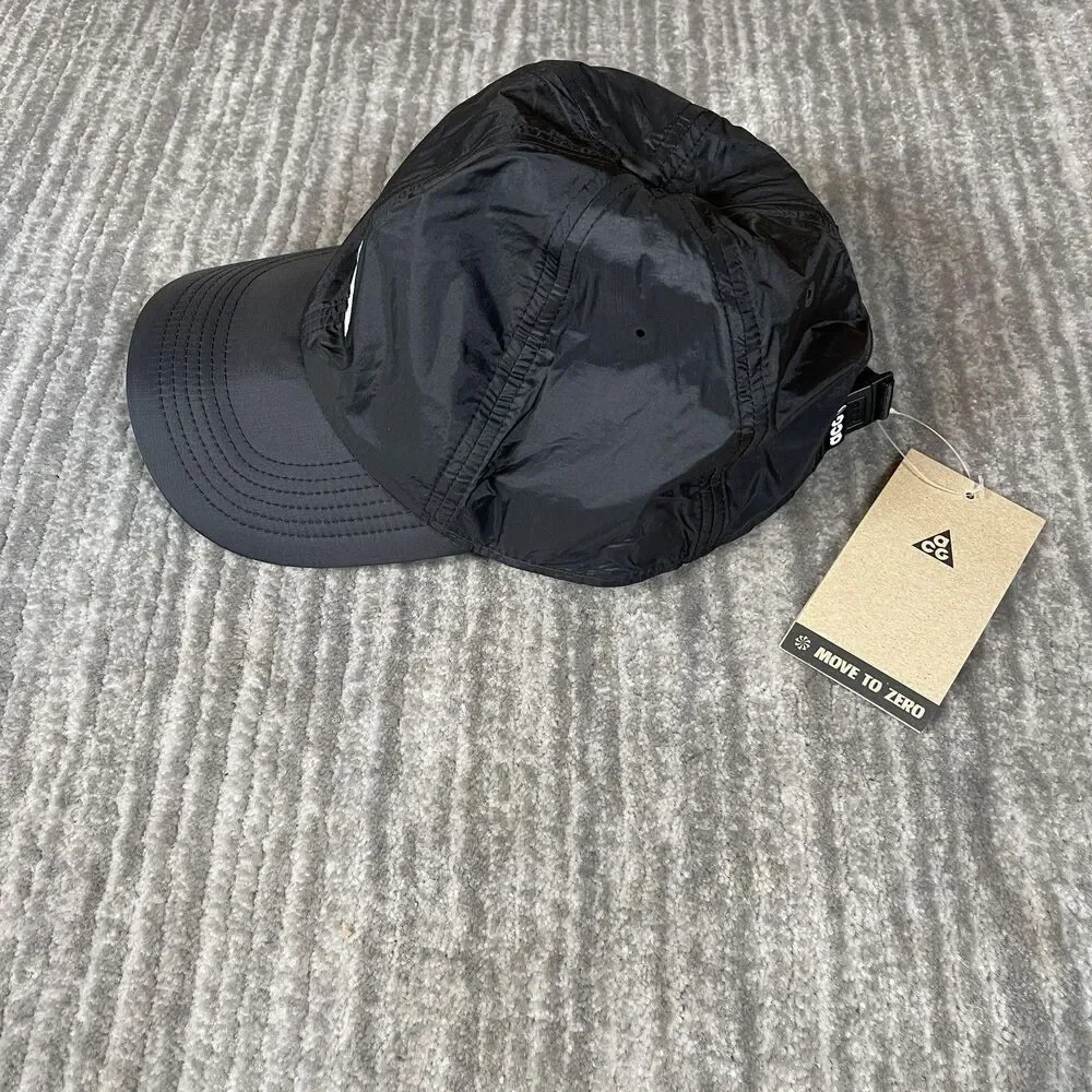 Nike ACG Hat Cap Adjustable Mens Large Black Nylon Club Cap FB6533-010